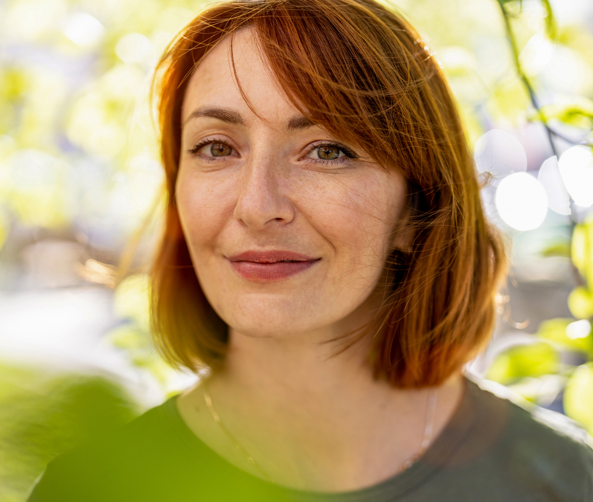 woman smiling