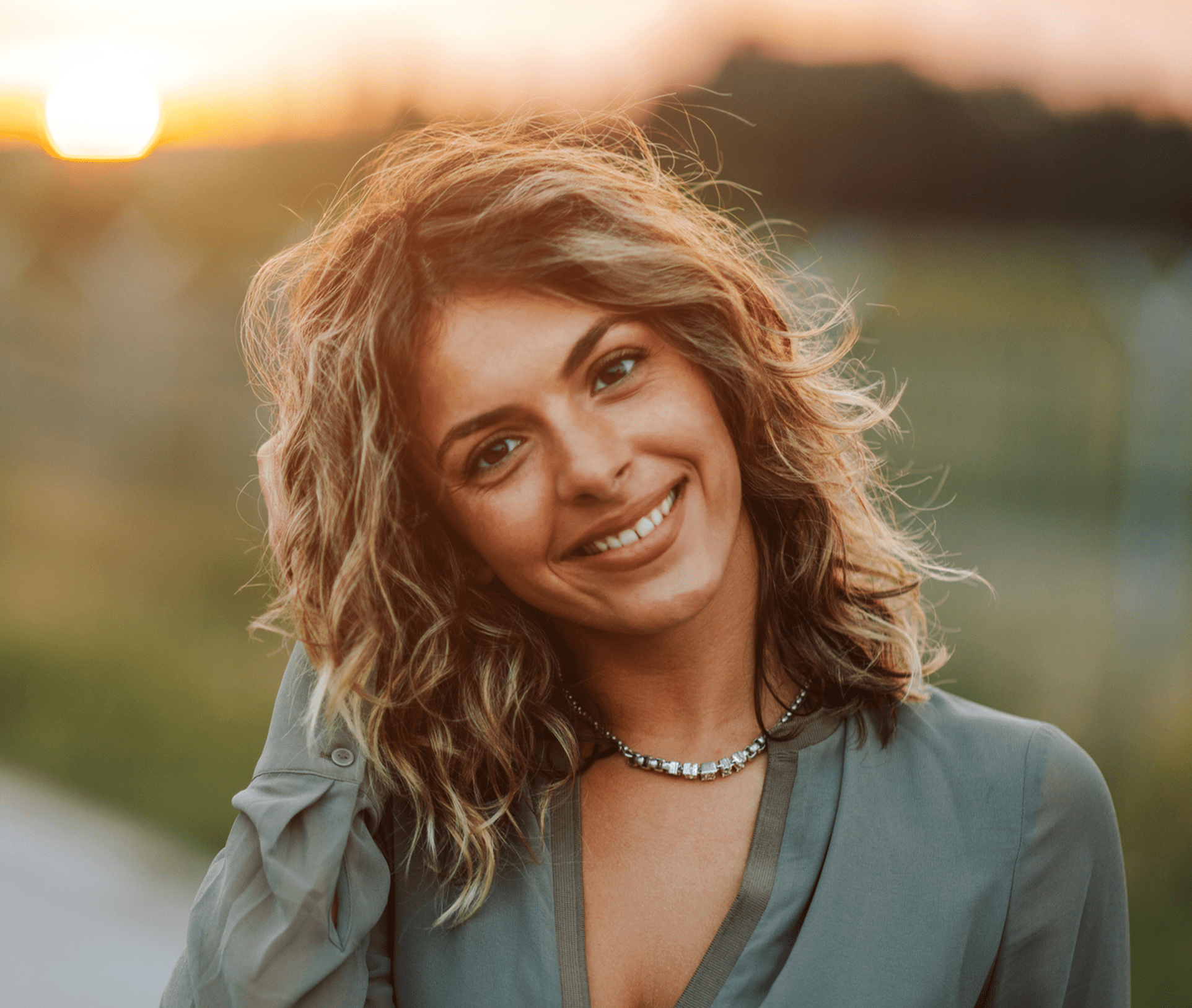 woman smiling