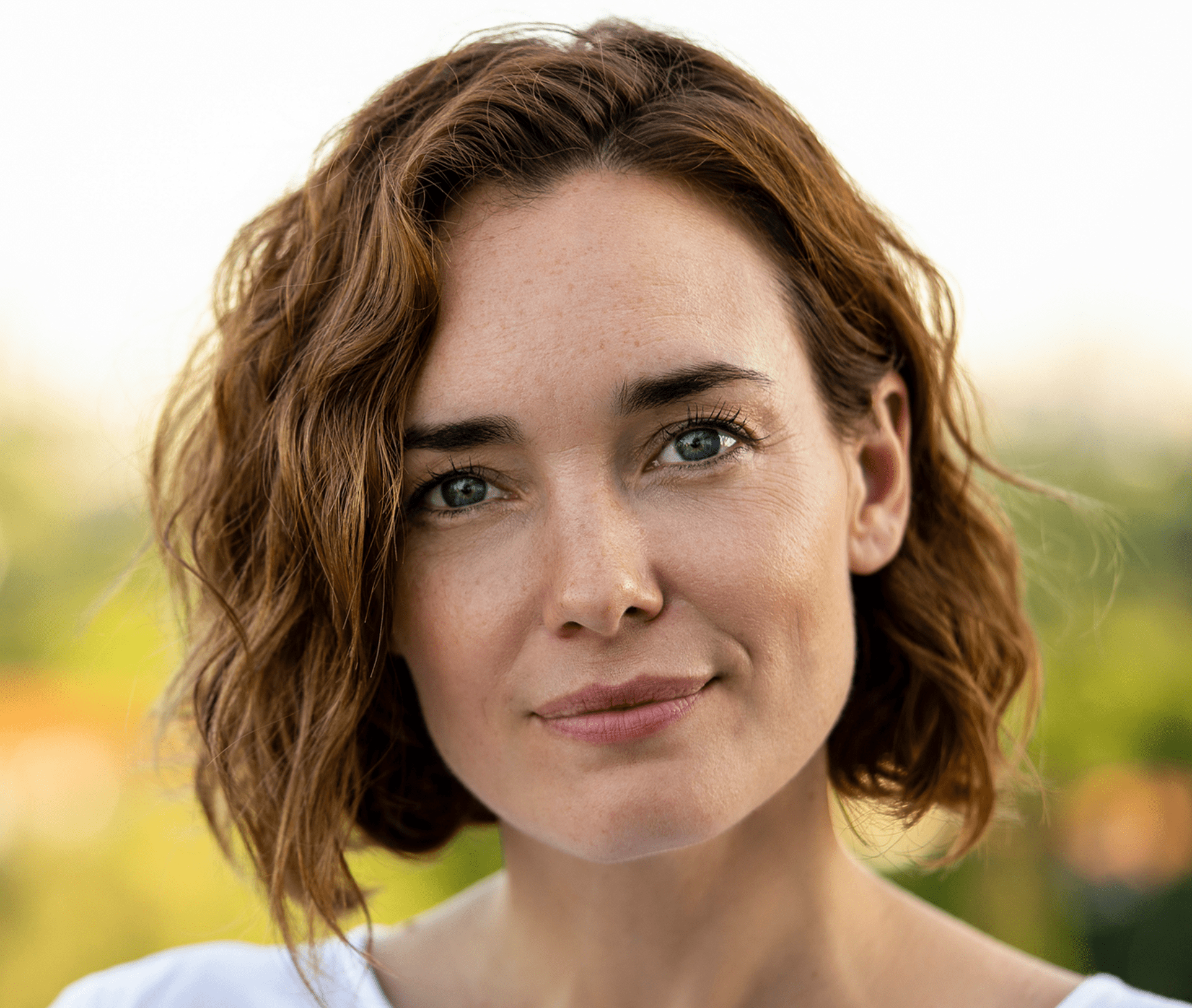 woman smiling