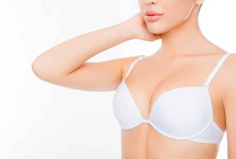 woman in a white bra